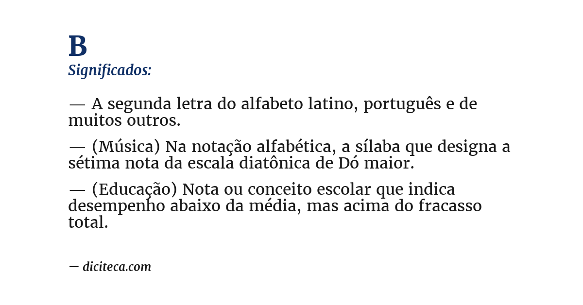 Significado de b