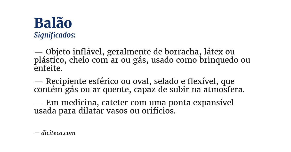 Significado de balão
