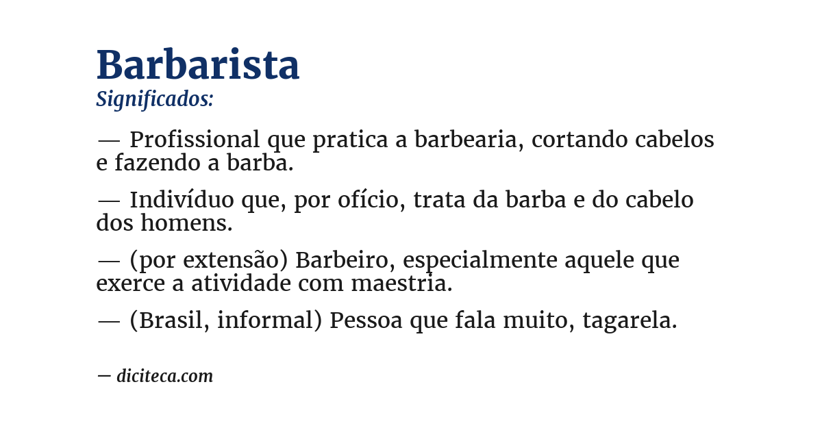 Significado de barbarista