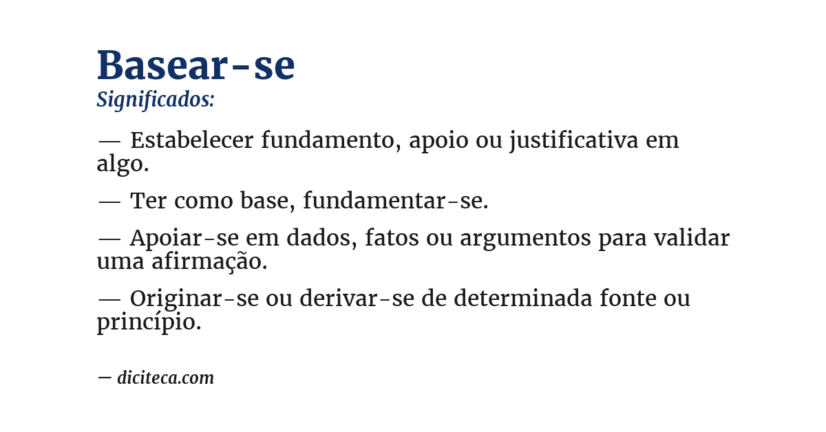 Significado de basear-se