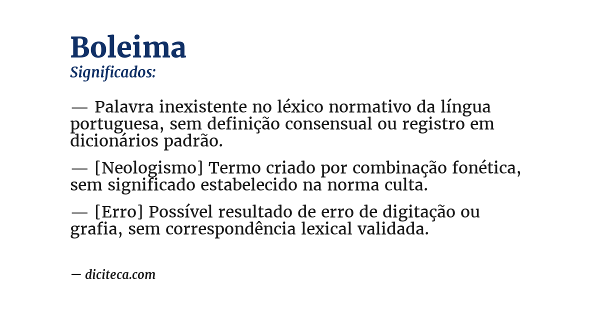 Significado de boleima
