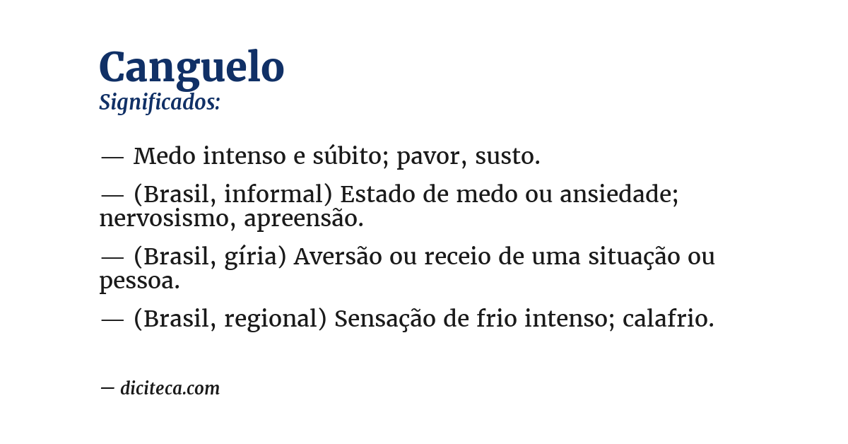 Significado de canguelo