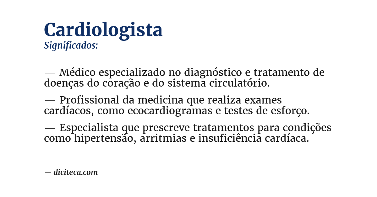 Significado de cardiologista