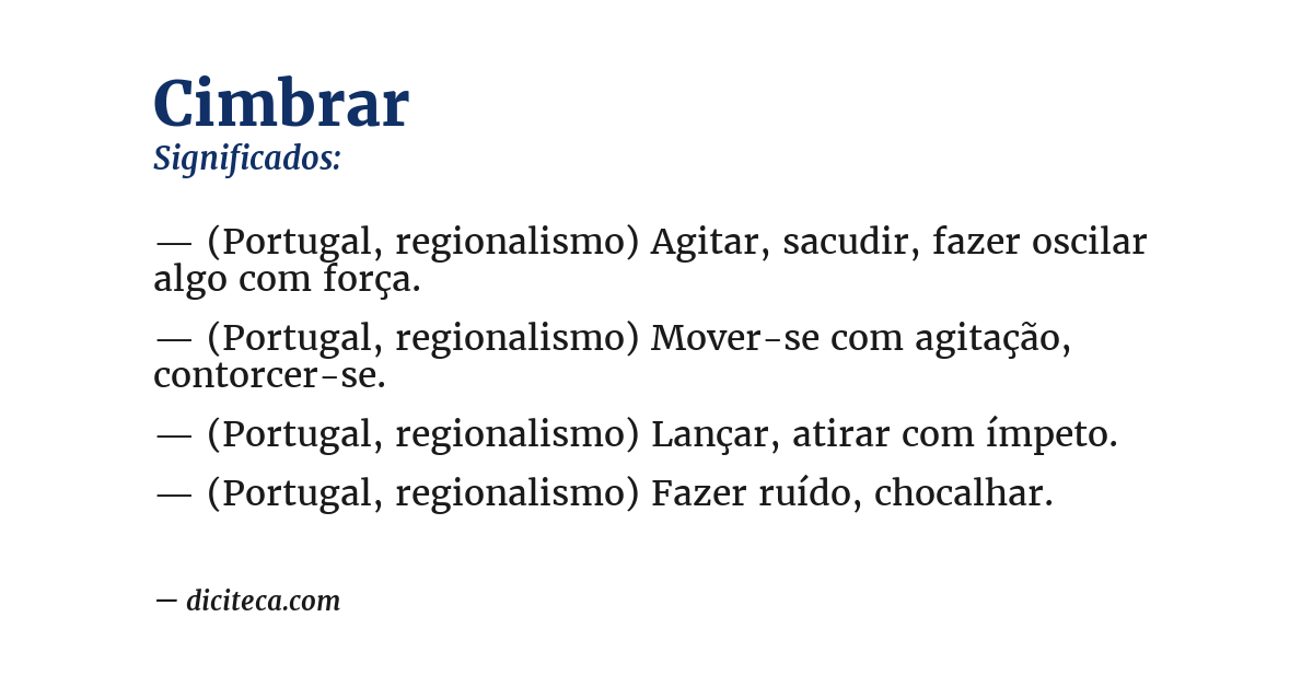 Significado de cimbrar