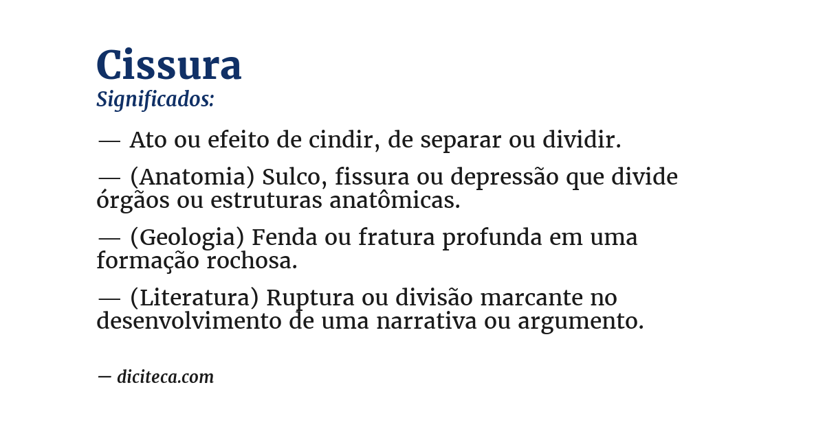 Significado de cissura