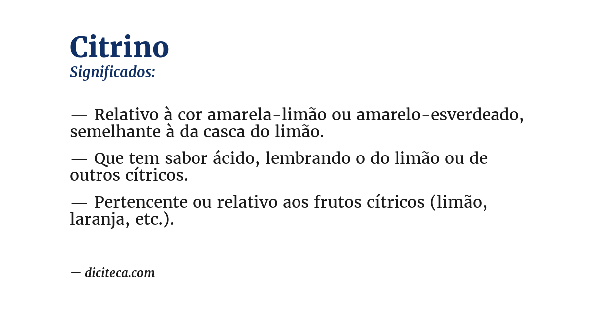 Significado de citrino