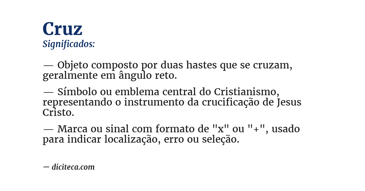 Significado de cruz