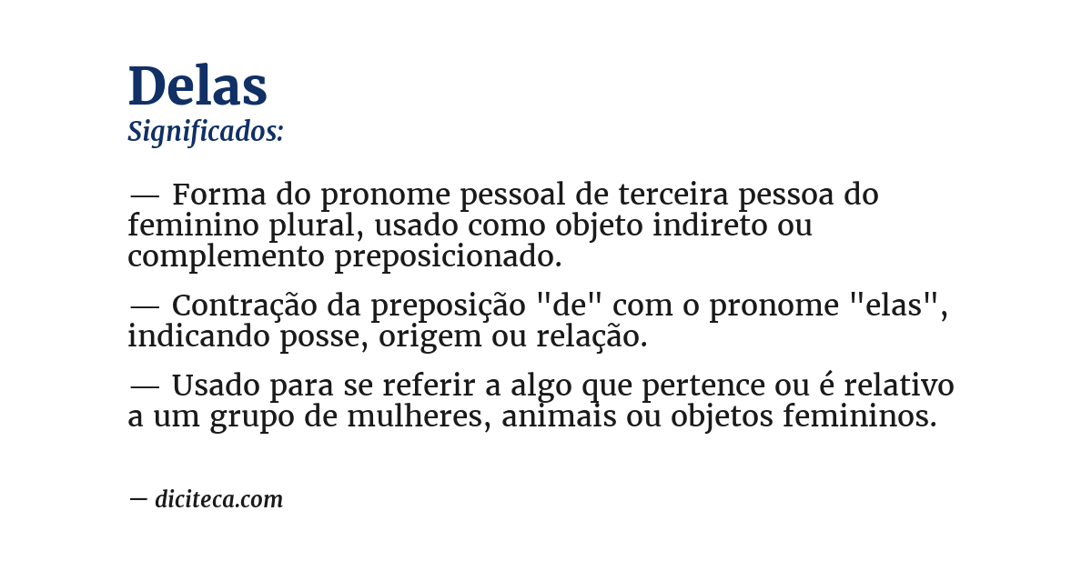 Significado de delas