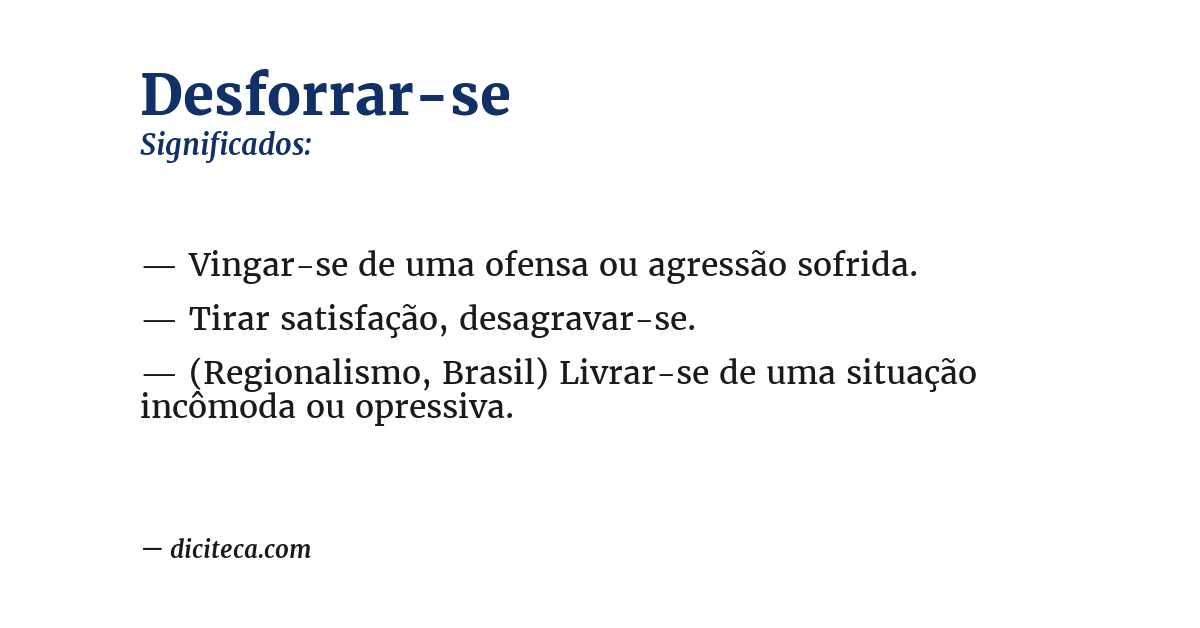 Significado de desforrar-se