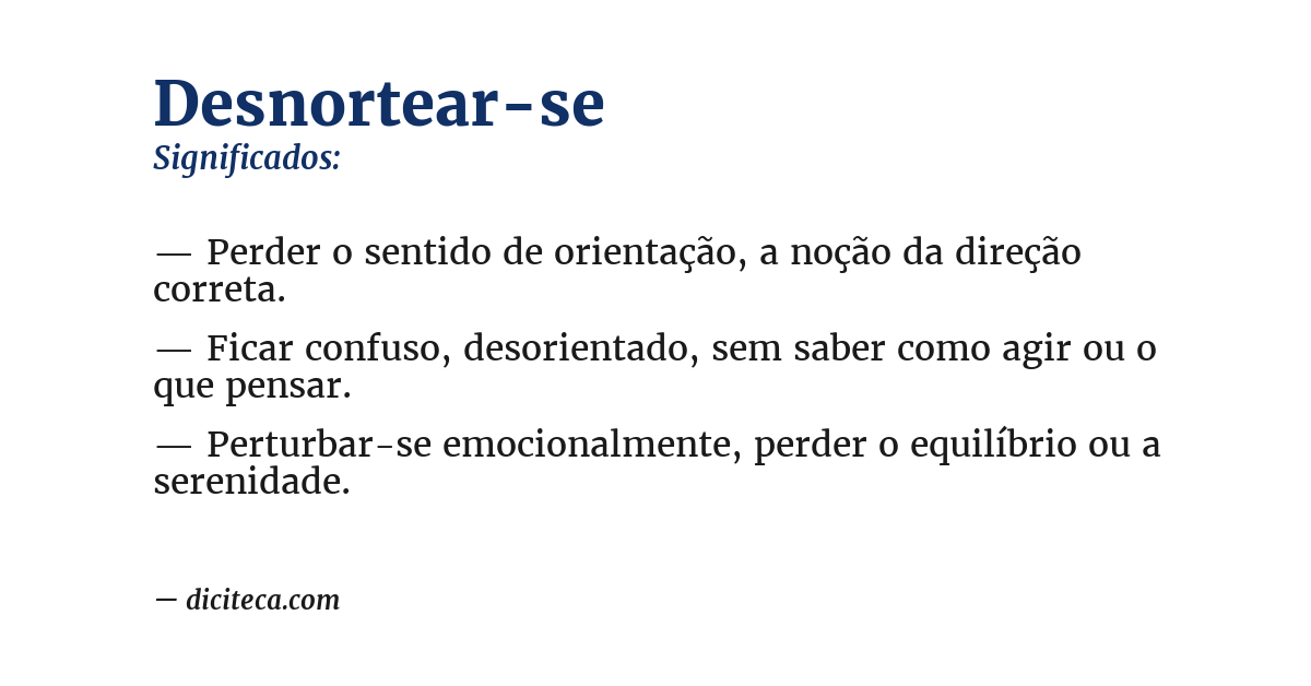 Significado de desnortear-se