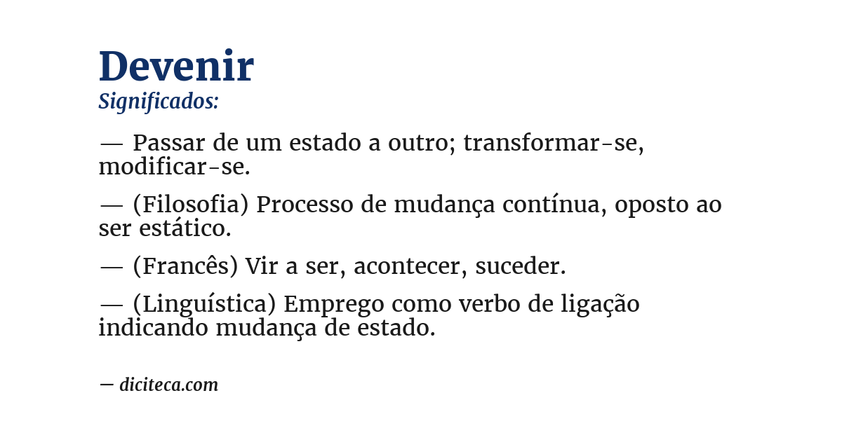 Significado de devenir