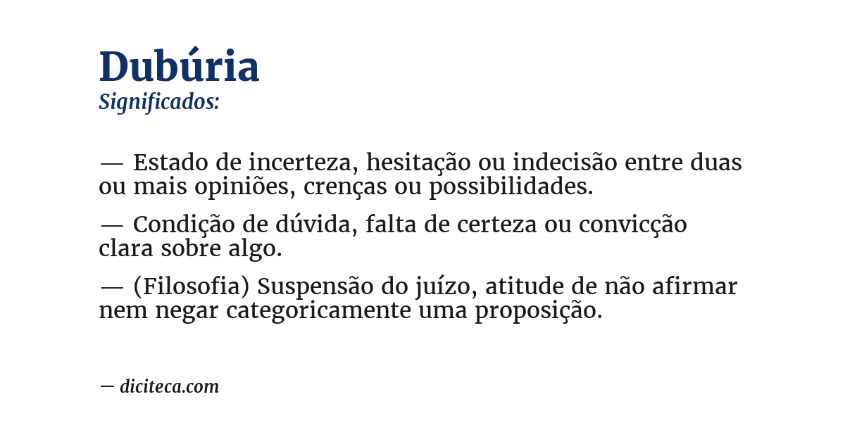 Significado de dubúria