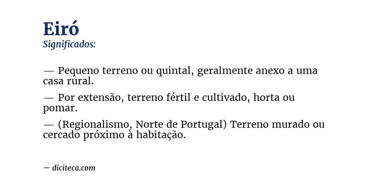 Significado de eiró