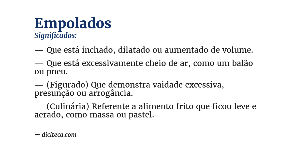Significado de empolados