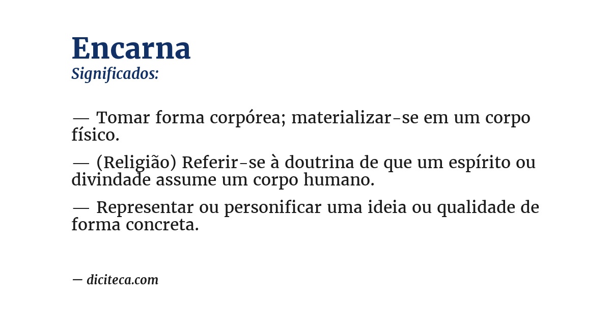 Significado de encarna