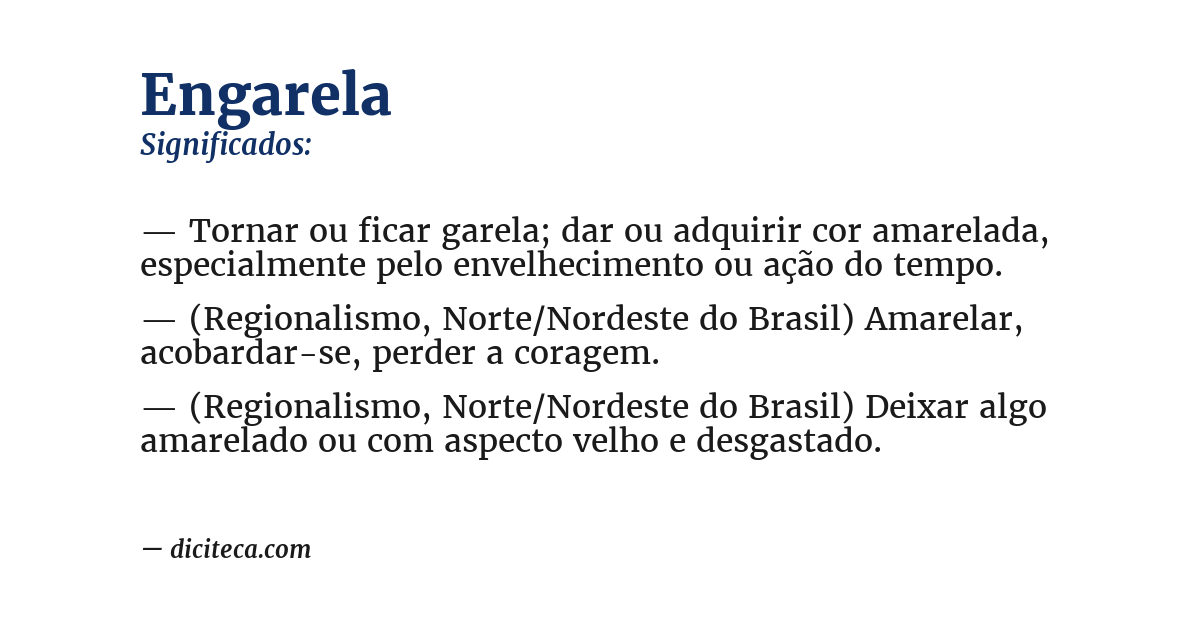 Significado de engarela