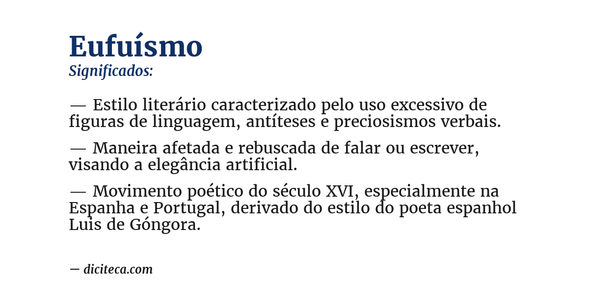 Significado de eufuísmo