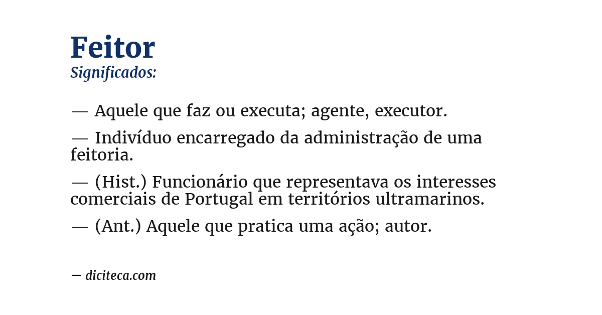 Significado de feitor