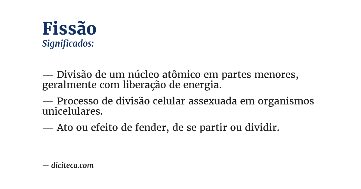 Significado de fissão