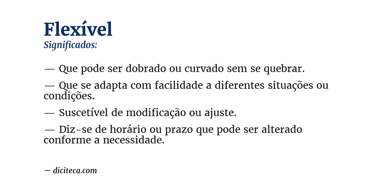 Significado de flexível