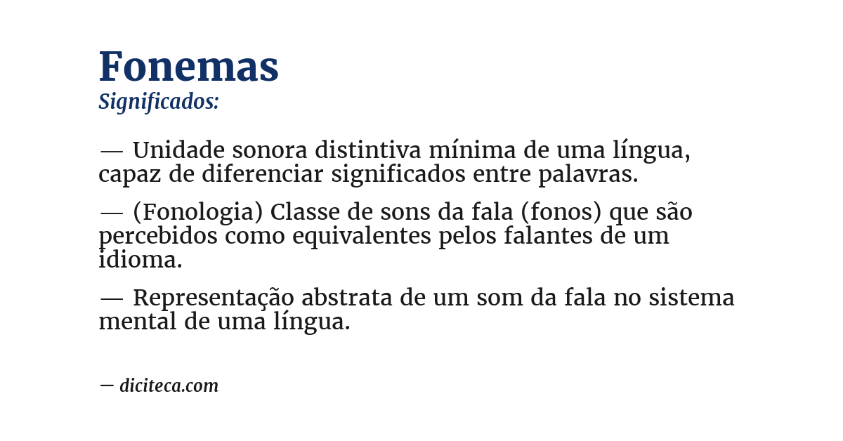 Significado de fonemas