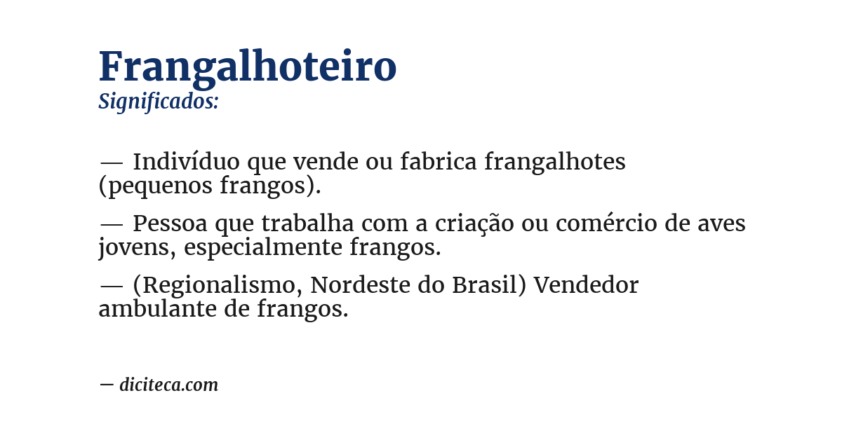 Significado de frangalhoteiro