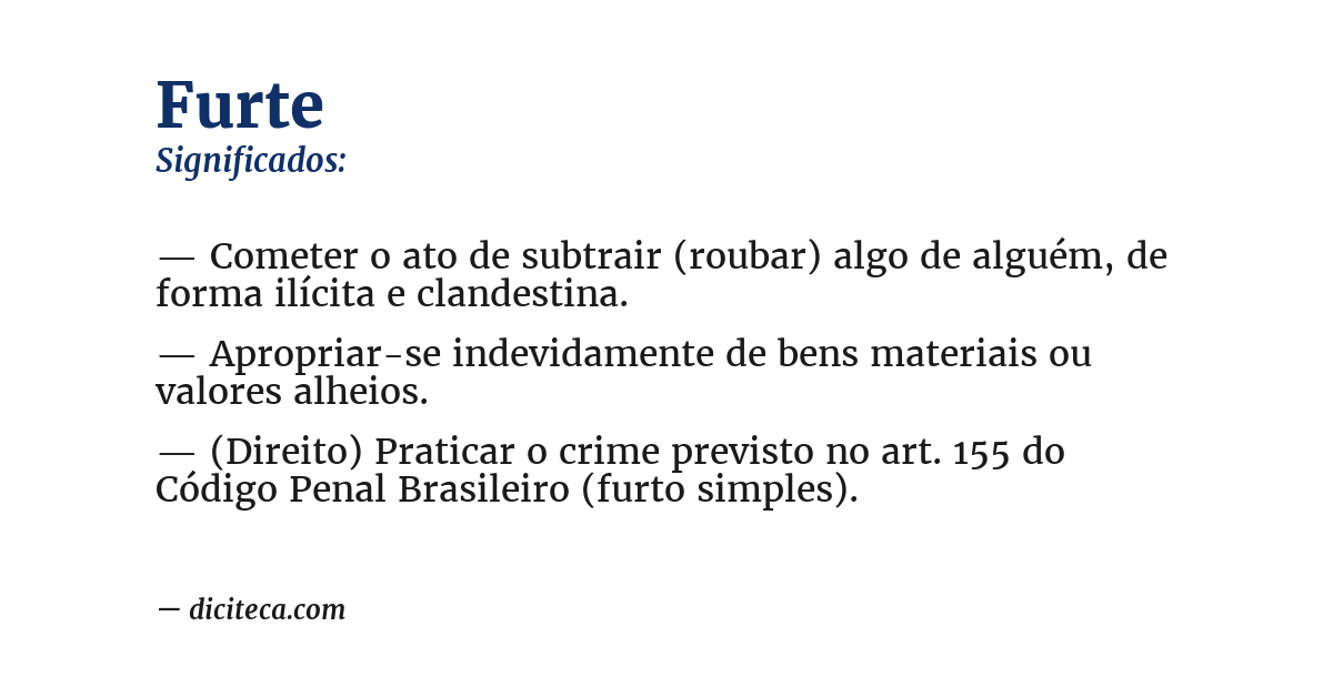 Significado de furte