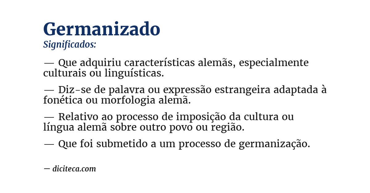 Significado de germanizado
