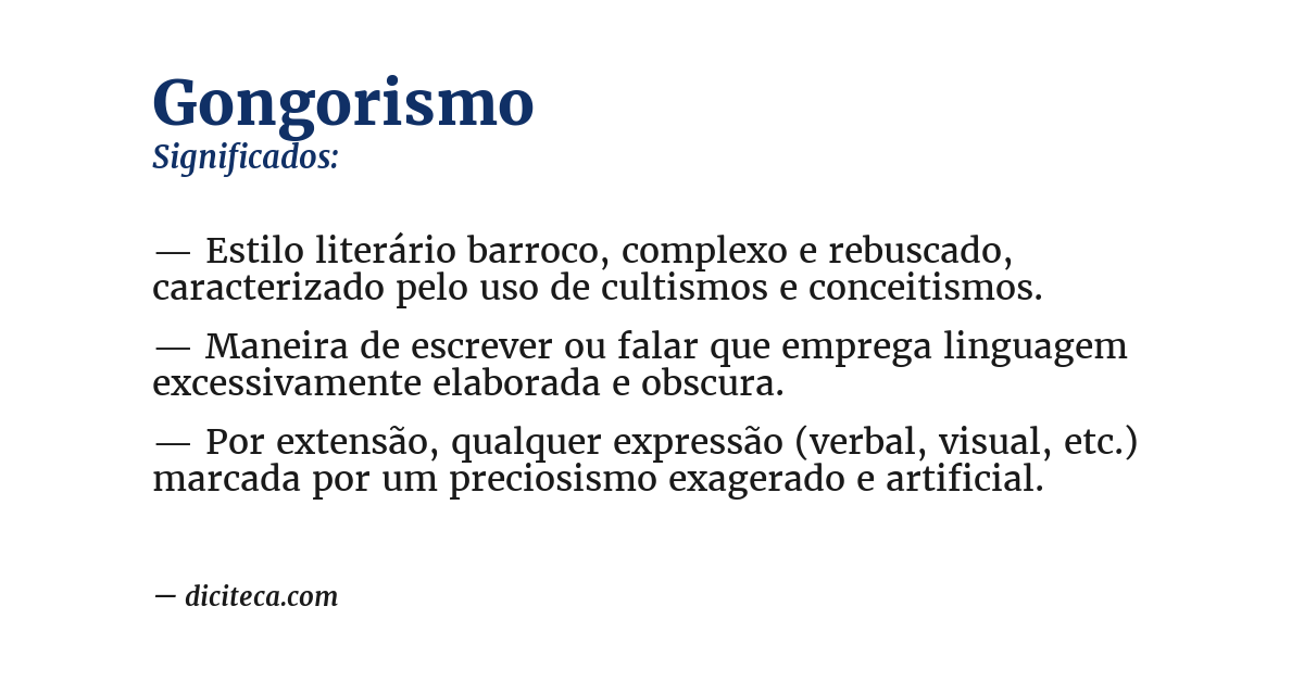 Significado de gongorismo