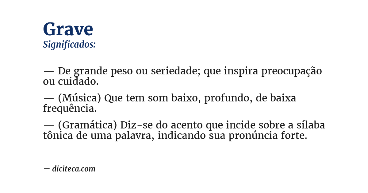 Significado de grave
