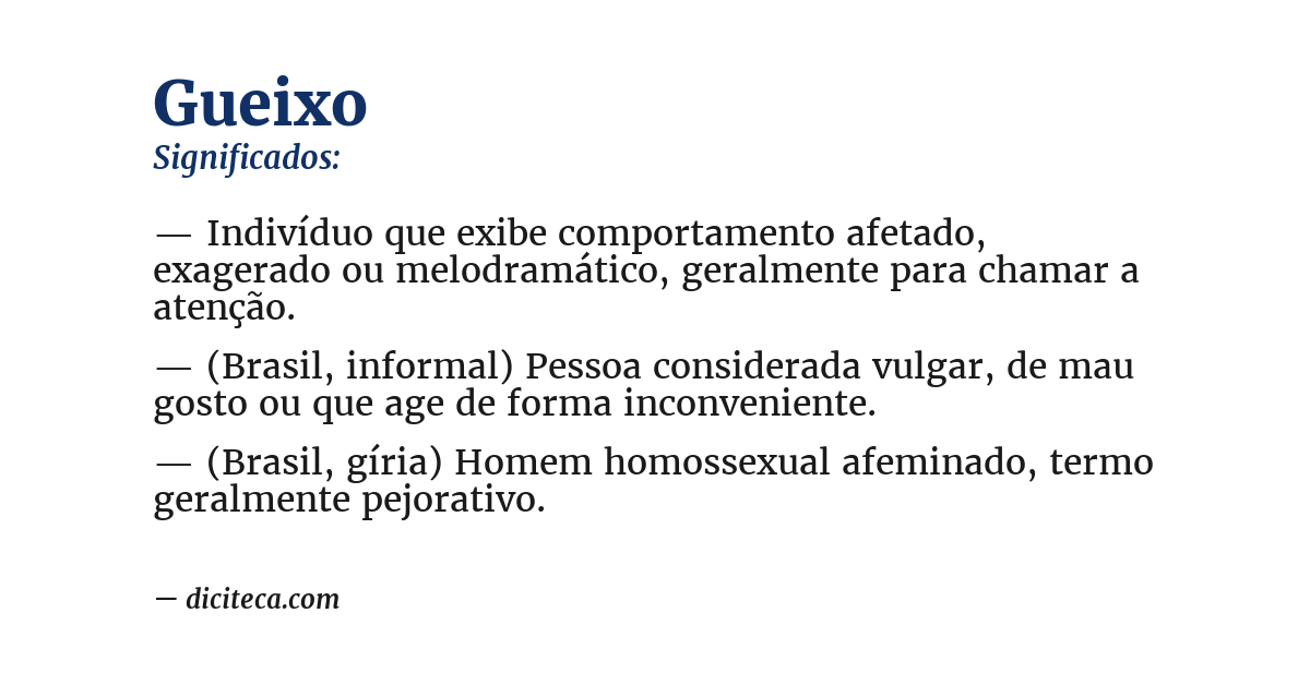 Significado de gueixo