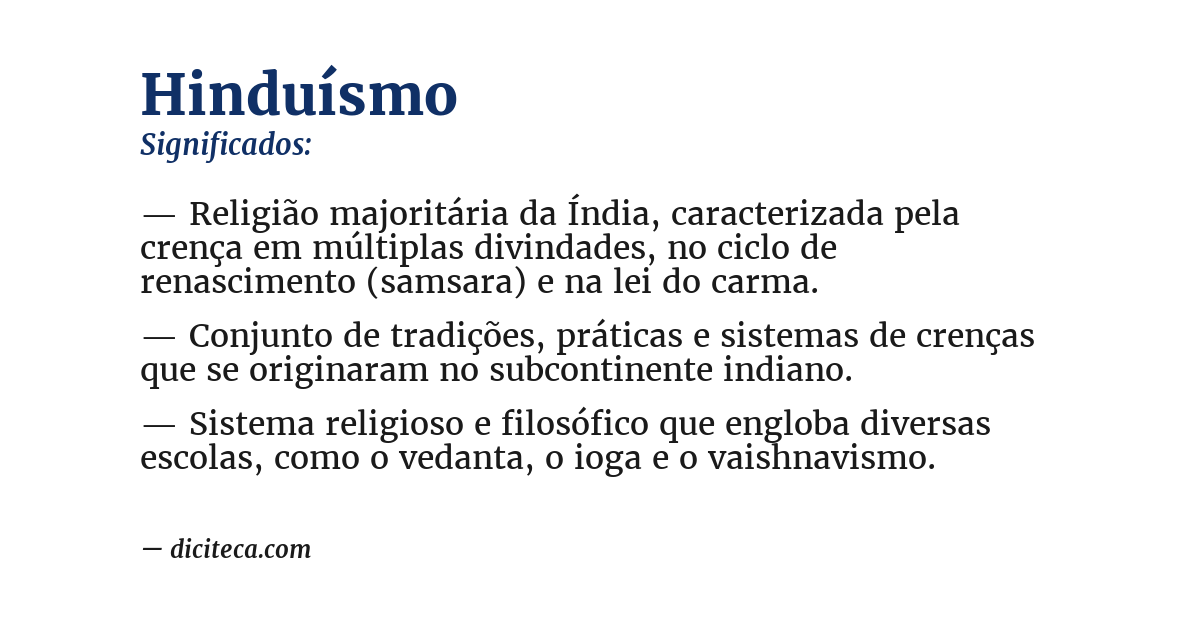Significado de hinduísmo