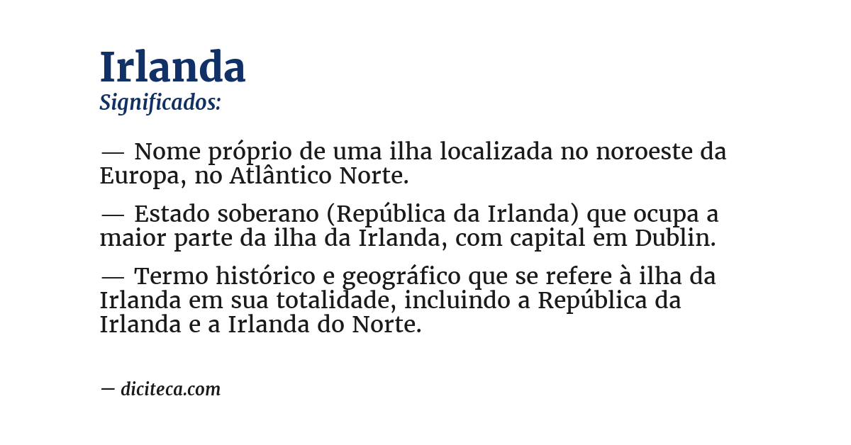 Significado de irlanda