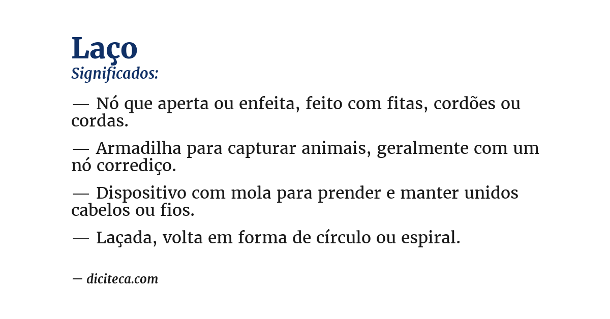 Significado de laço