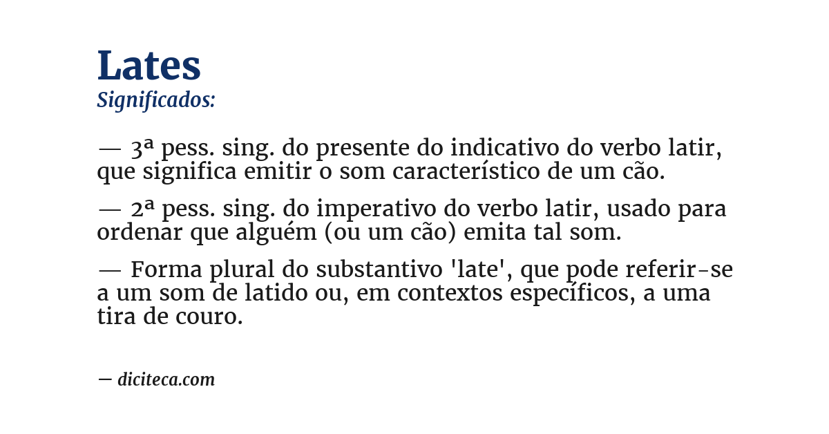 Significado de lates