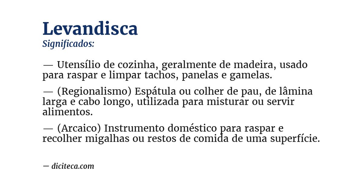 Significado de levandisca