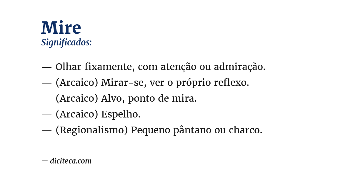 Significado de mire