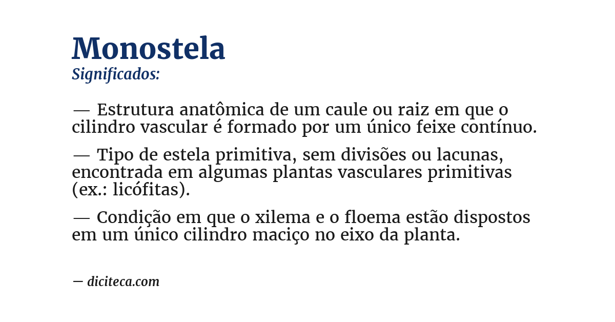 Significado de monostela