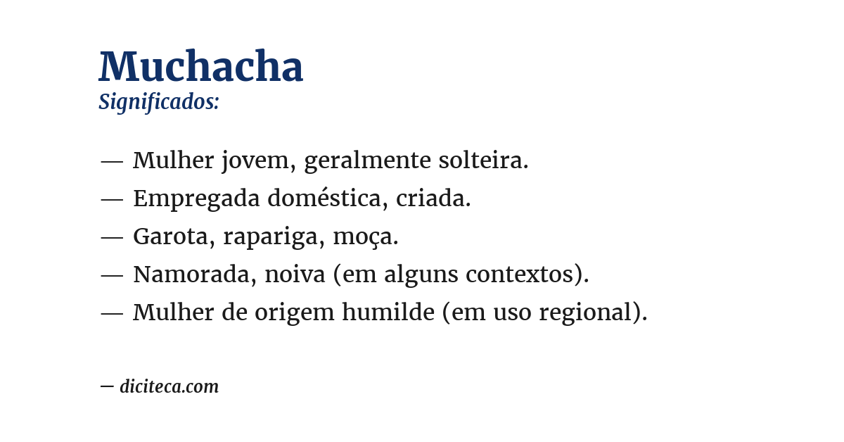 Significado de muchacha