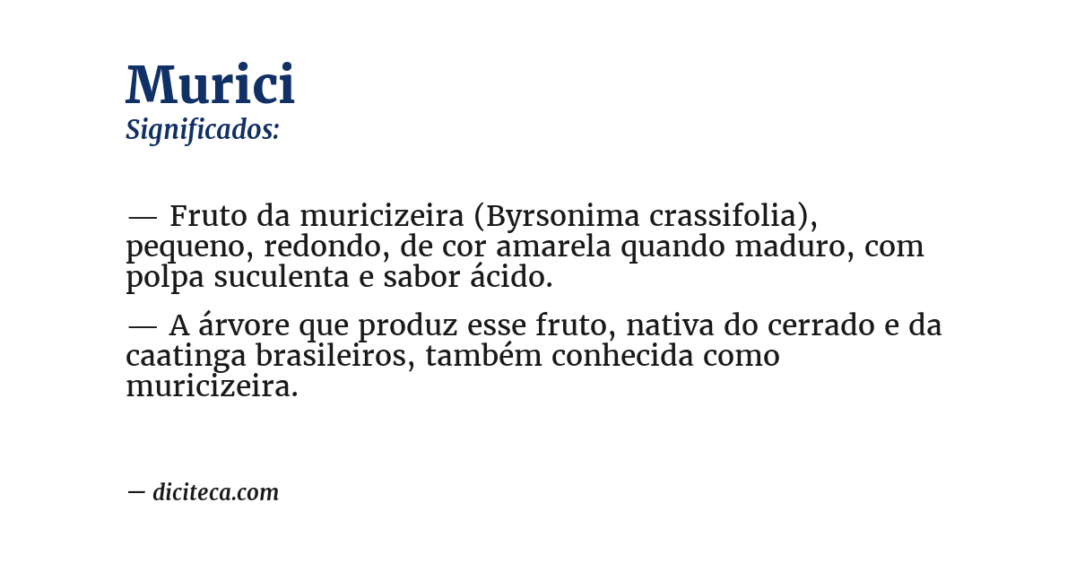 Significado de murici