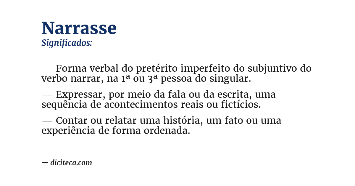 Significado de narrasse