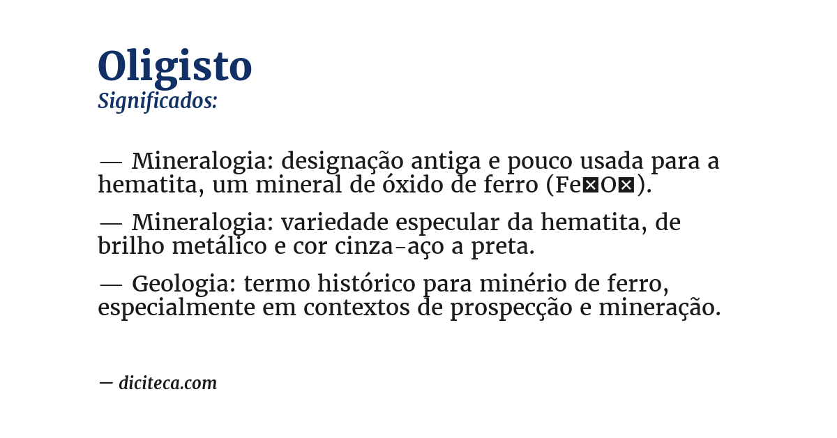 Significado de oligisto
