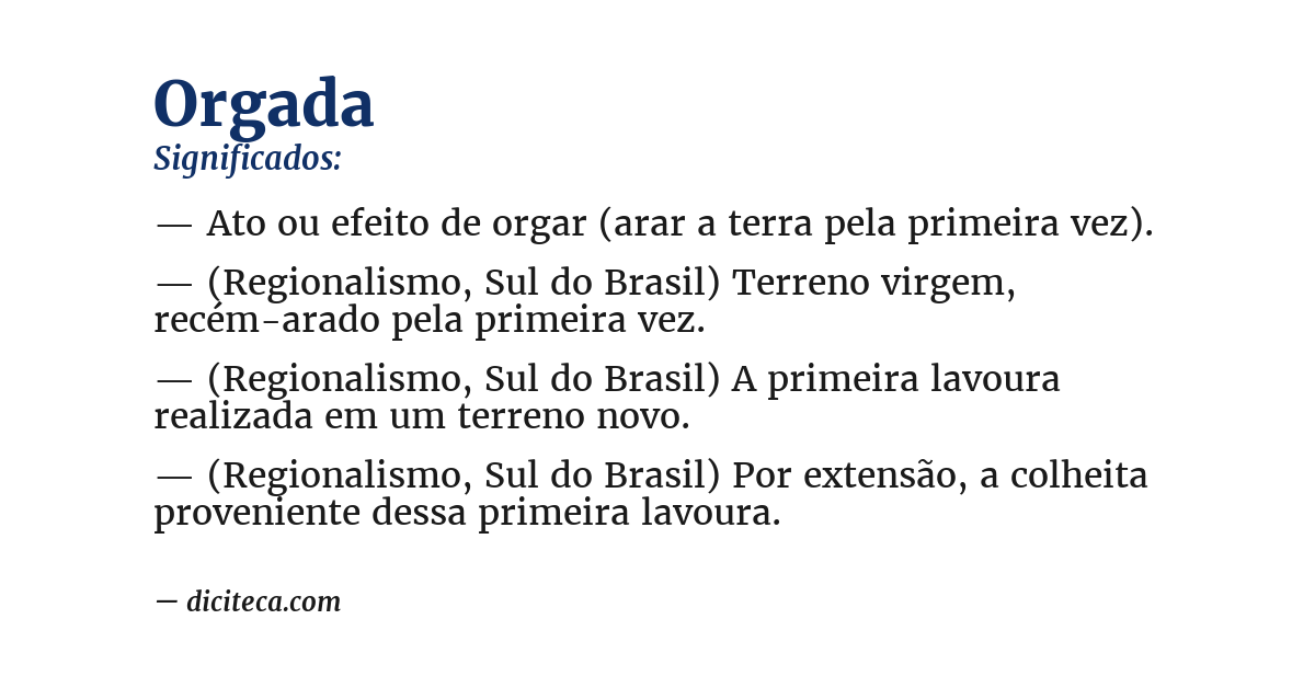 Significado de orgada