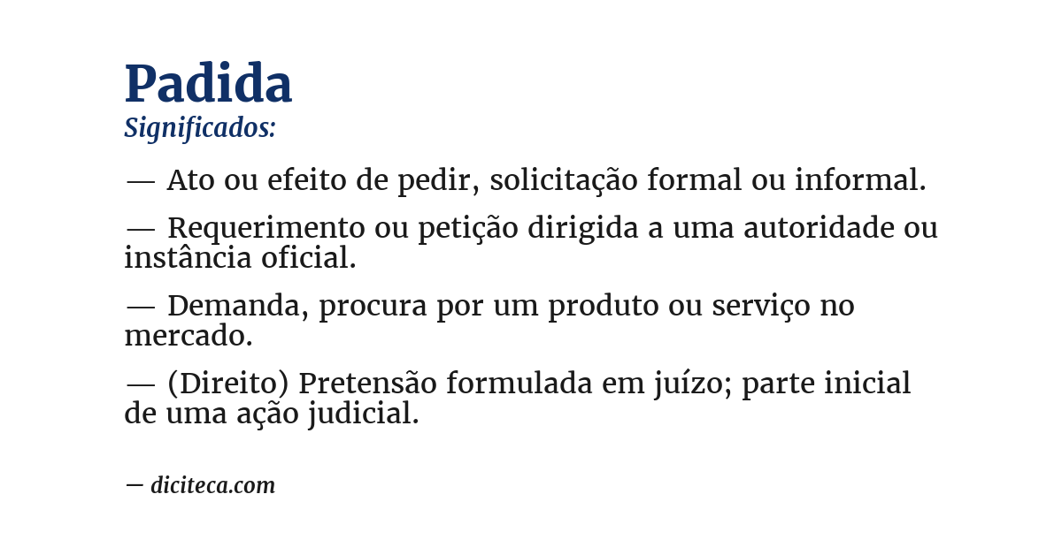 Significado de padida