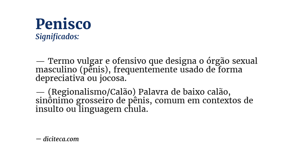 Significado de penisco