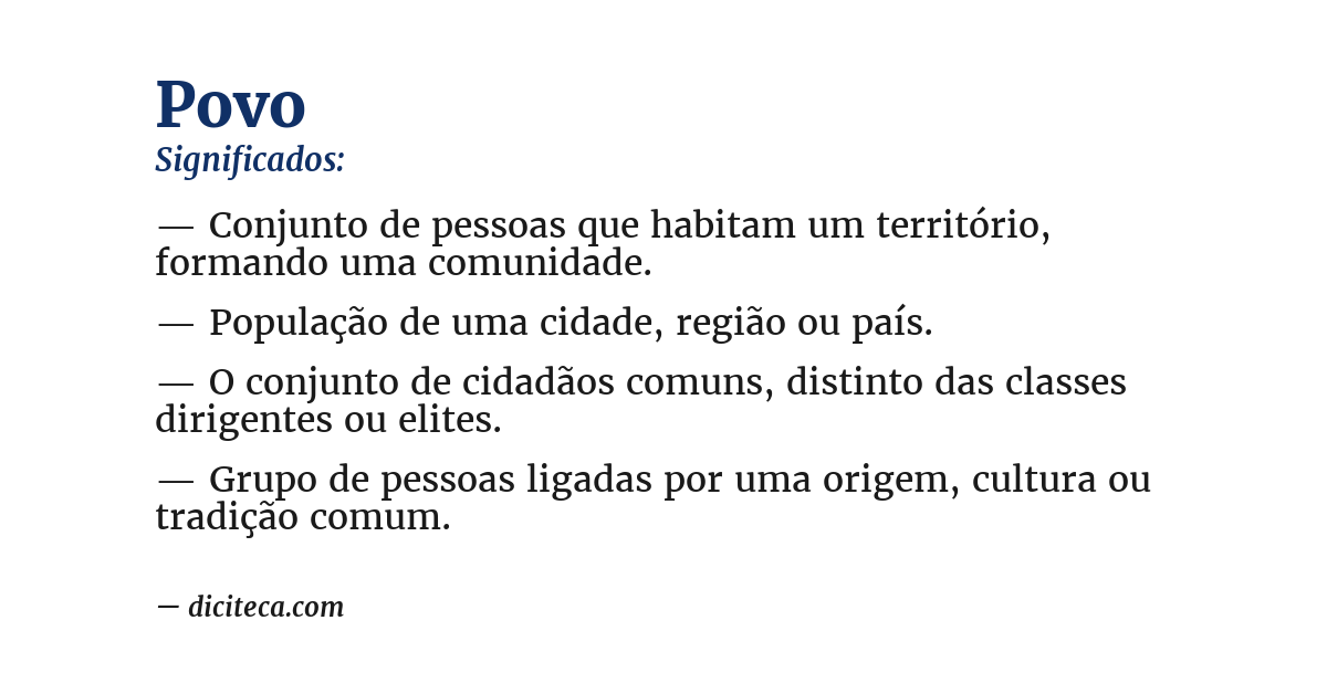 Significado de povo