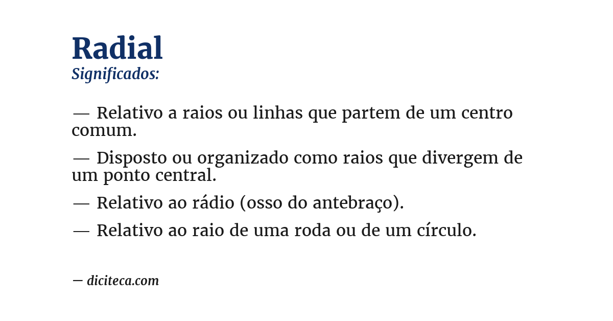 Significado de radial