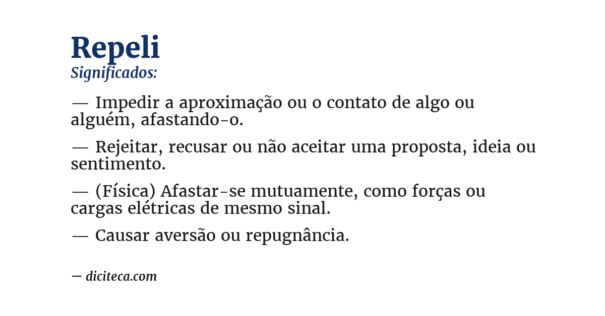 Significado de repeli