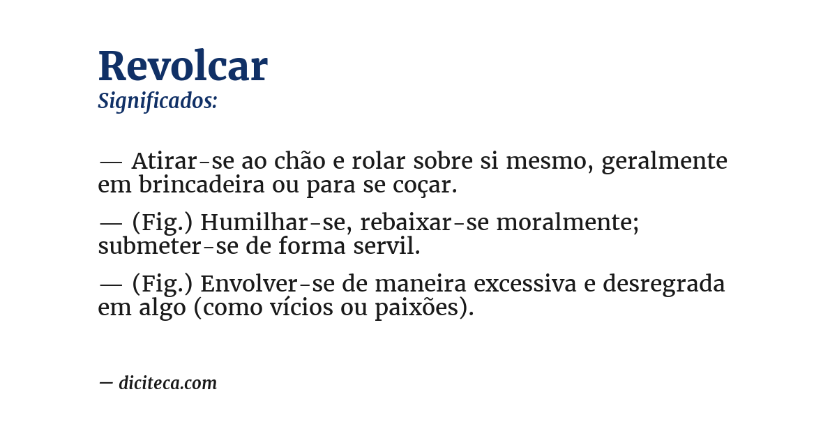 Significado de revolcar