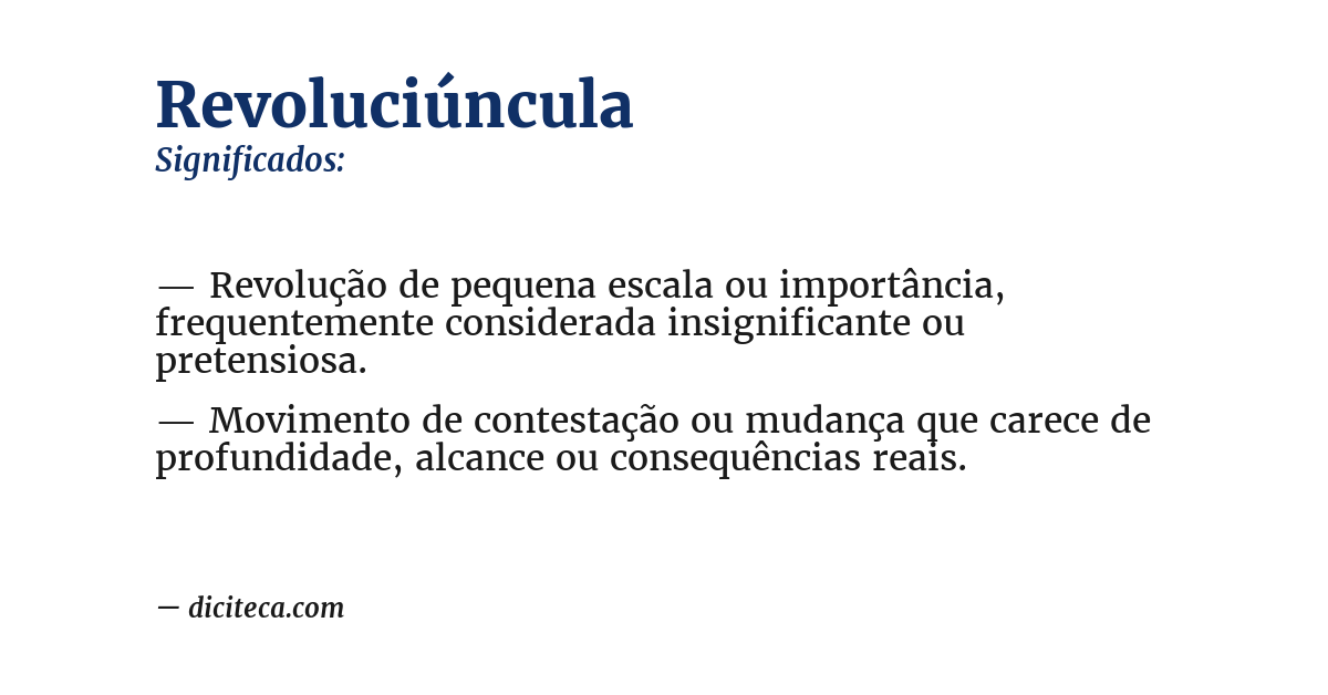 Significado de revoluciúncula